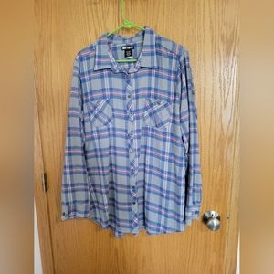 Hot topic flannel "music is my life" XXL